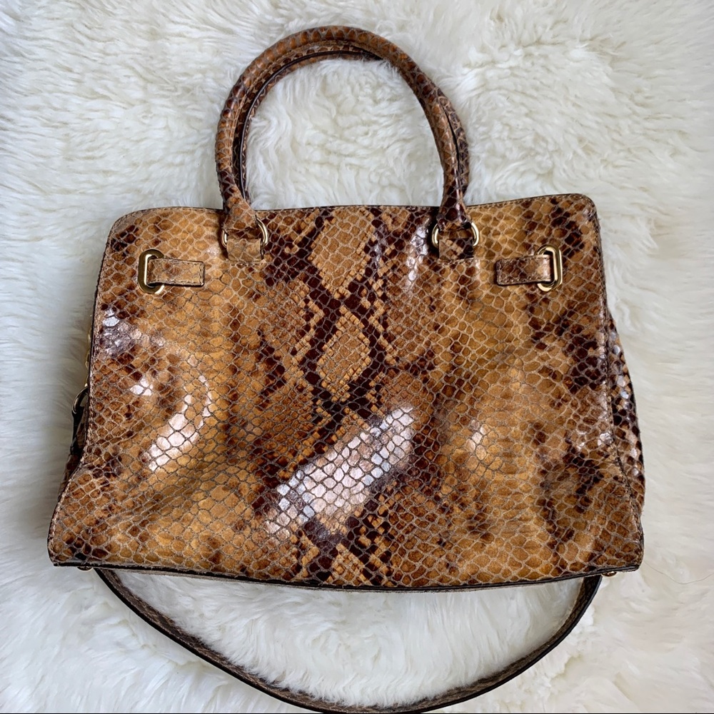 Michael Kors Hamilton Python Satchel - image 2